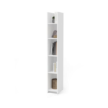 Bestar Small Space 10 in Narrow shelving unit, White 16702-1117